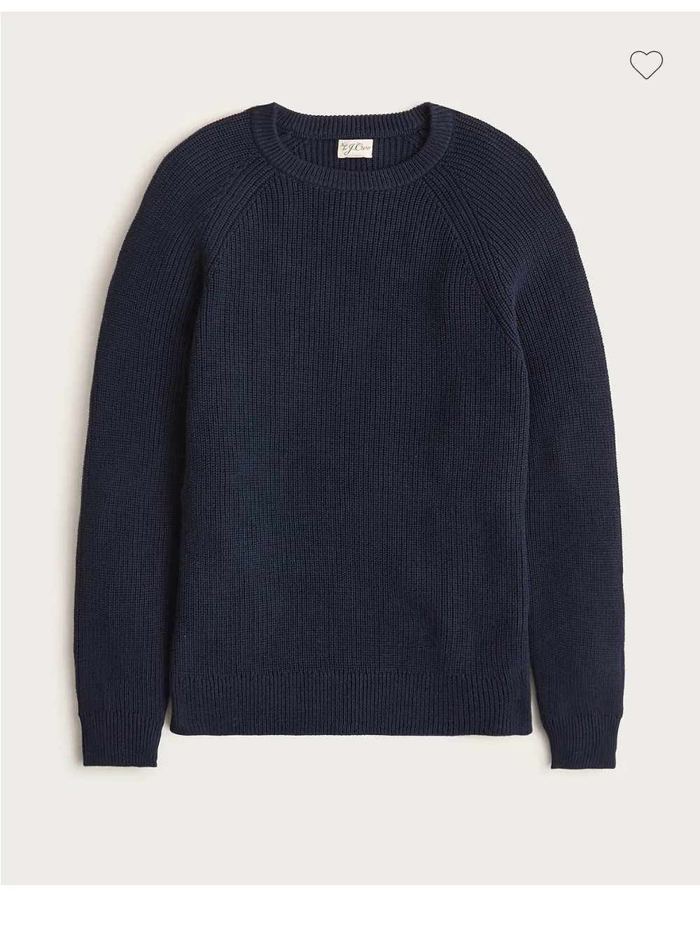 J. Crew Navy Ribbed Crewneck Sweater